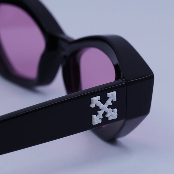 Off-White OERI144 HILO 1030 Sunglasses Black Cat Eye Frame, Pink Lenses - Picture 9 of 10